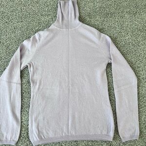 Charter Club Lilac Turtleneck 100% Cashmere Pullover Sweater Full Sleeve Size S
